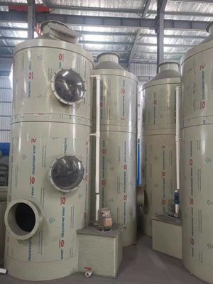 PP Wet Scrubber Gas Desulfurization Tower Waste Gas With Pump Blower