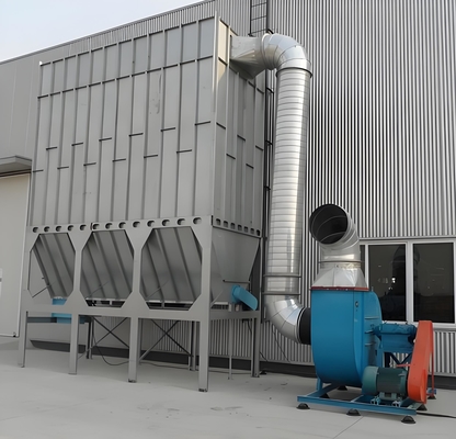 99% Industrial Dust Filtration Equipment For Woodworking Sawdust Sandblasting Treatment Bag Dust Collector