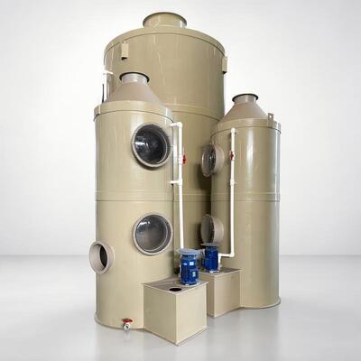 PP Wet Scrubber Gas Desulfurization Tower Waste Gas With Pump Blower