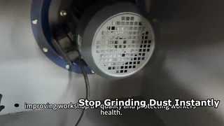 Video of the test run of the downward suction grinding table